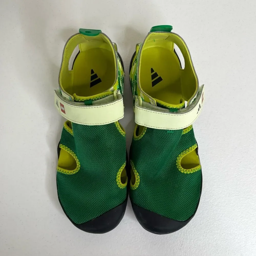 Adidas X Lego Terrex Captain Toey Core Green Glow Sandals Kids 6 Hiking Water